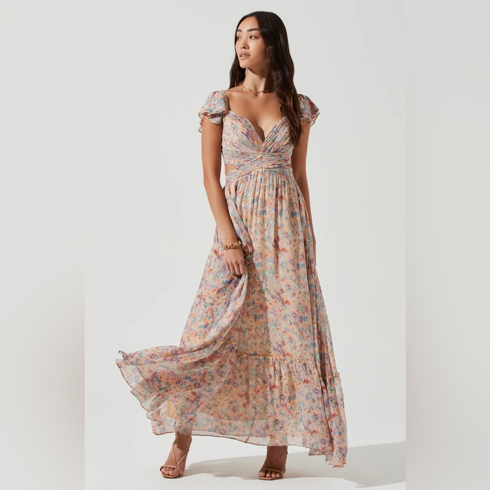 ASTR the Label - Primrose Floral Strappy Back Maxi Dress